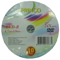 Princo 24x dvd-r 1/10 celofan