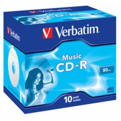 Verbatim cd-r music jewel case