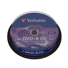 Verbatim dvd+r 8x 8.5gb 1/10 spindl