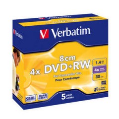 Verbatim dvd+rw 8cm jewel case